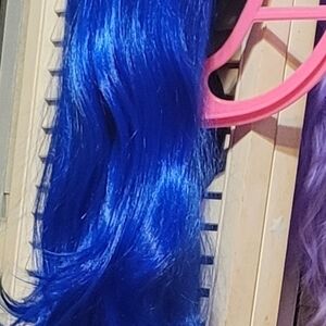 Synthetic Wig Blue